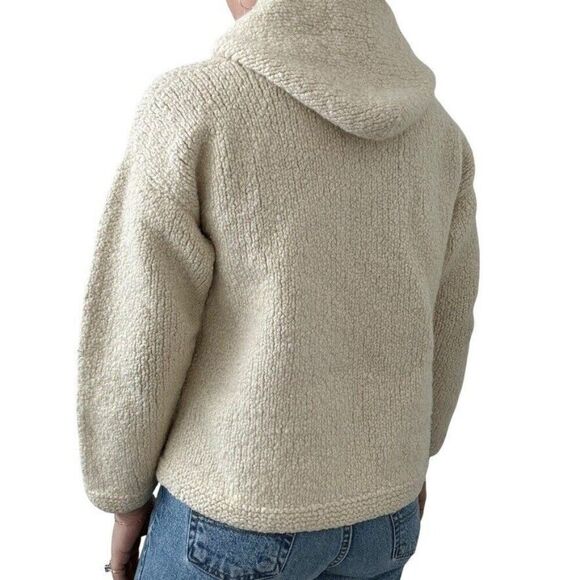 Vintage Womens Alpaca Connections White Chunky Wool Oversized Boxy Sweater XS - Picture 4 of 8